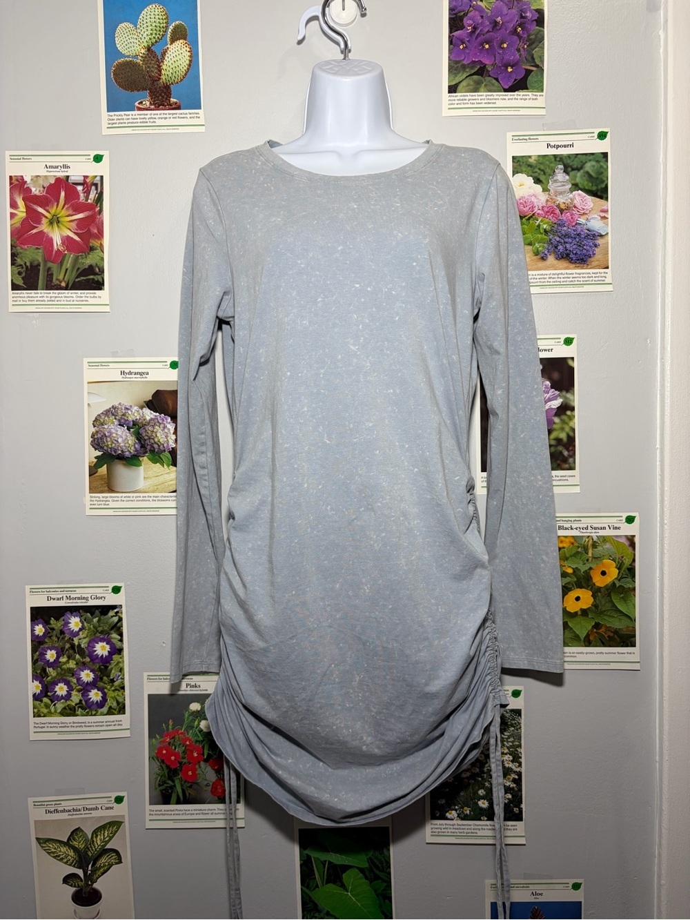 Victoria's Secret Light Gray Long Sleeve Ruched Tunic